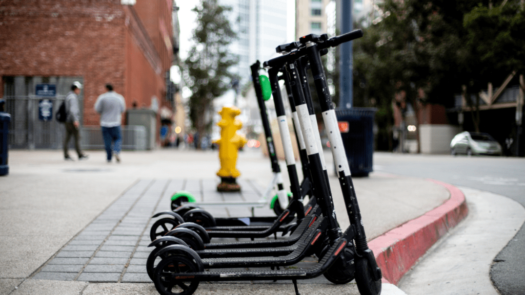 Electric or E-scooters for hire