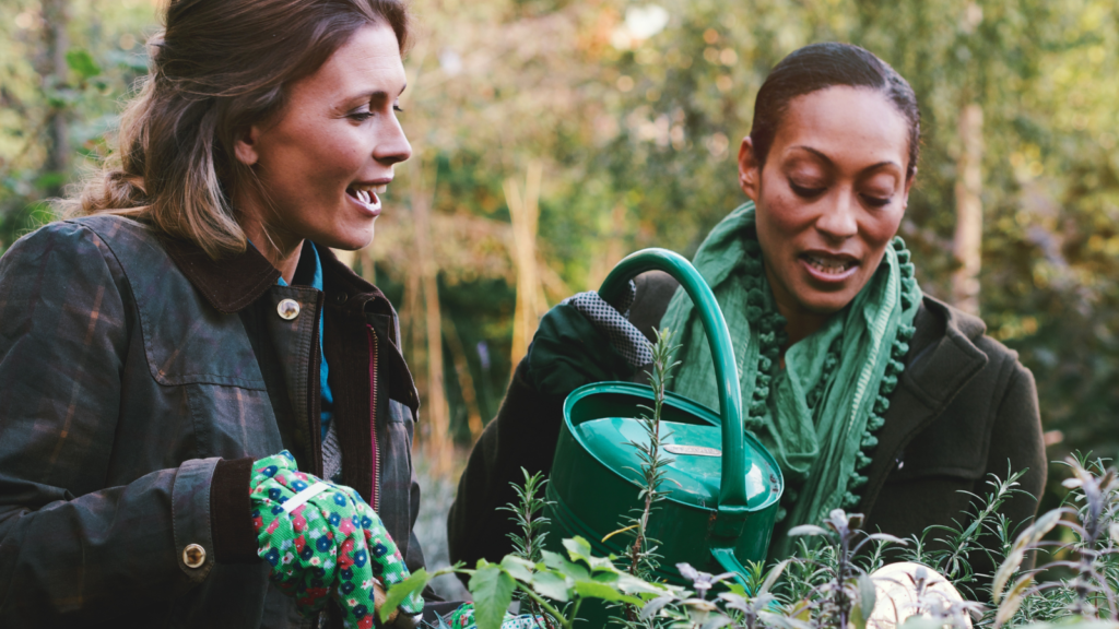 Connecting with people in community gardens is great for well-being.