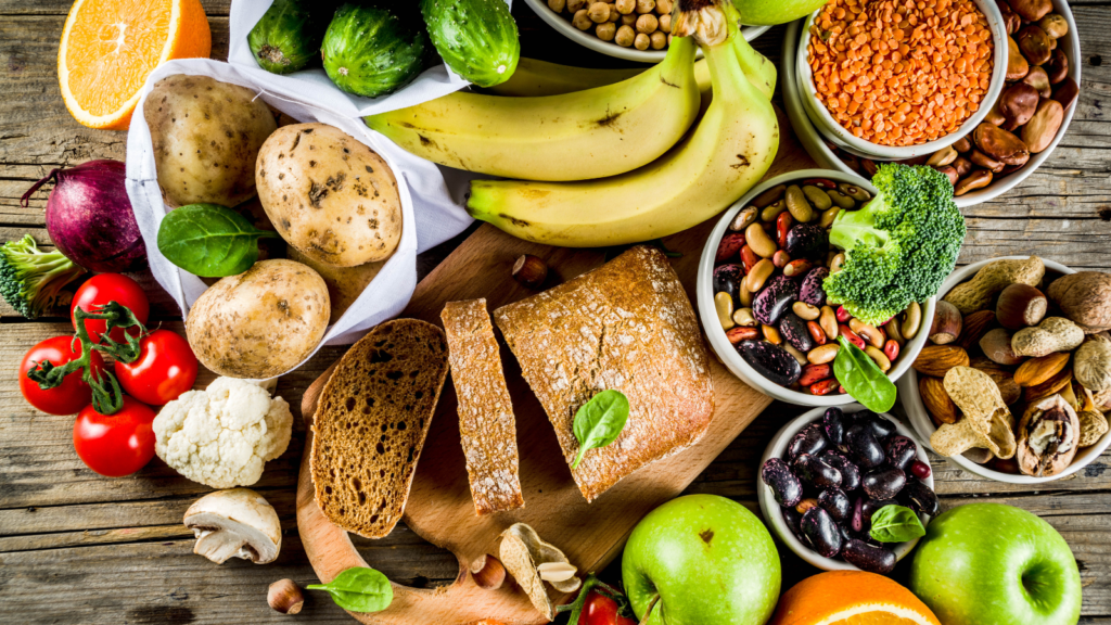 Fibre-rich foods can help lower cholesterol. 